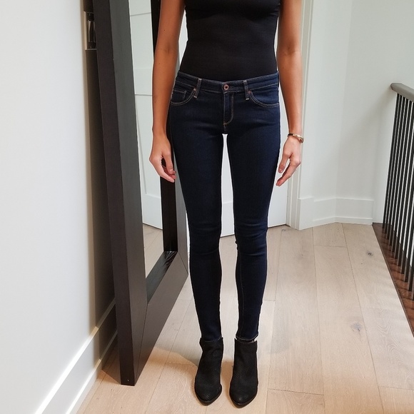 Ag Adriano Goldschmied Denim - AG jeans, the legging jean, size 26, dark denim